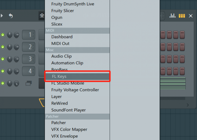 选择“FL Keys”