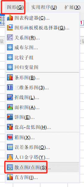 “散点图/点图”选项