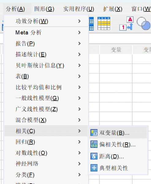 双变量相关分析