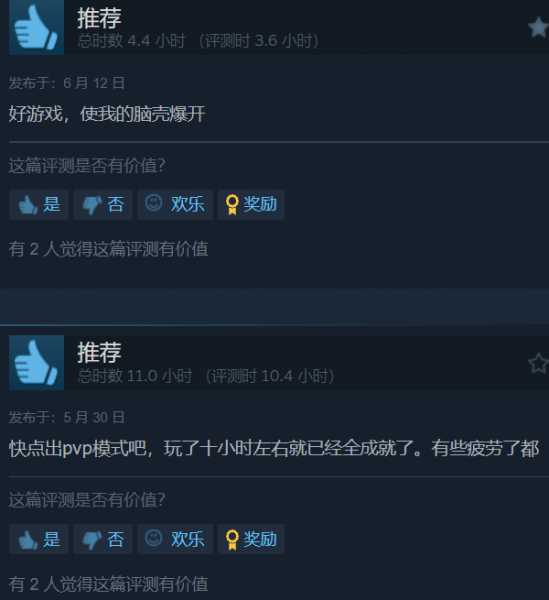 Steam玩家评价