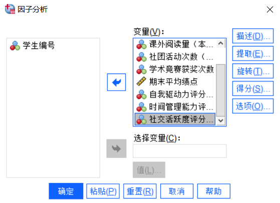 因子分析面板