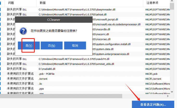 查看选定问题