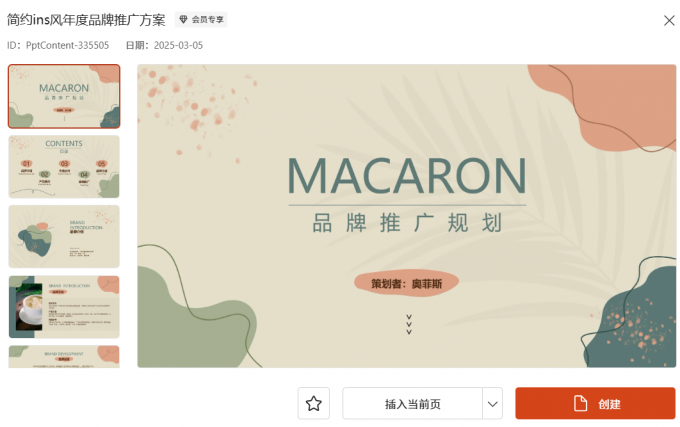 模板预览