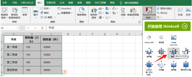 簇状柱形图