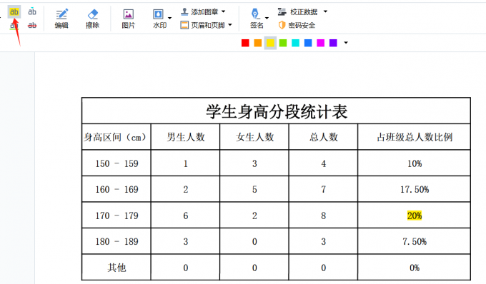突出显示