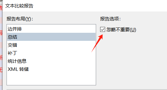 报告选项