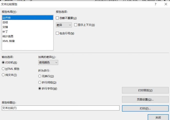 文本比较报告